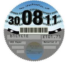 Motorcycle tax disc